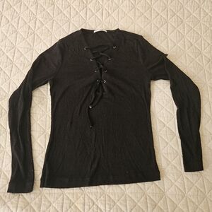 Black long sleeved top